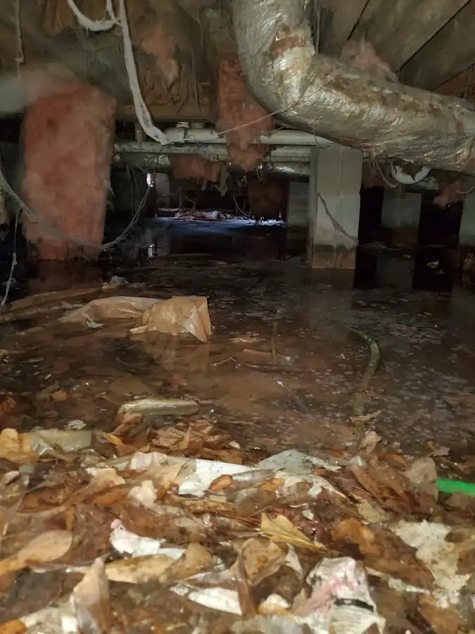 Crawl space flood assessment for Commercial Water Damage Restoration in College