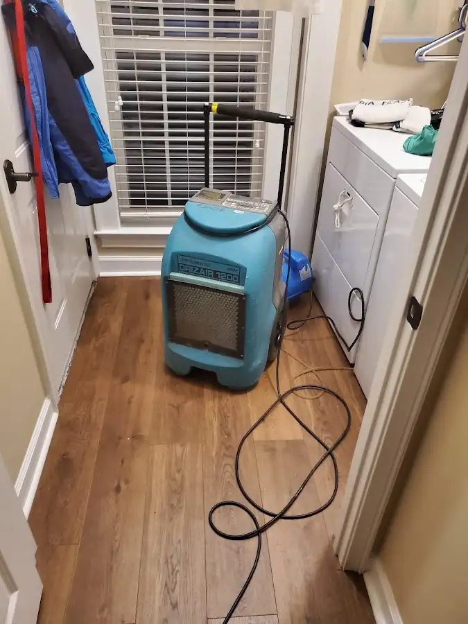 Commercial dehumidifier deployed for Flood Damage Cleanup in College